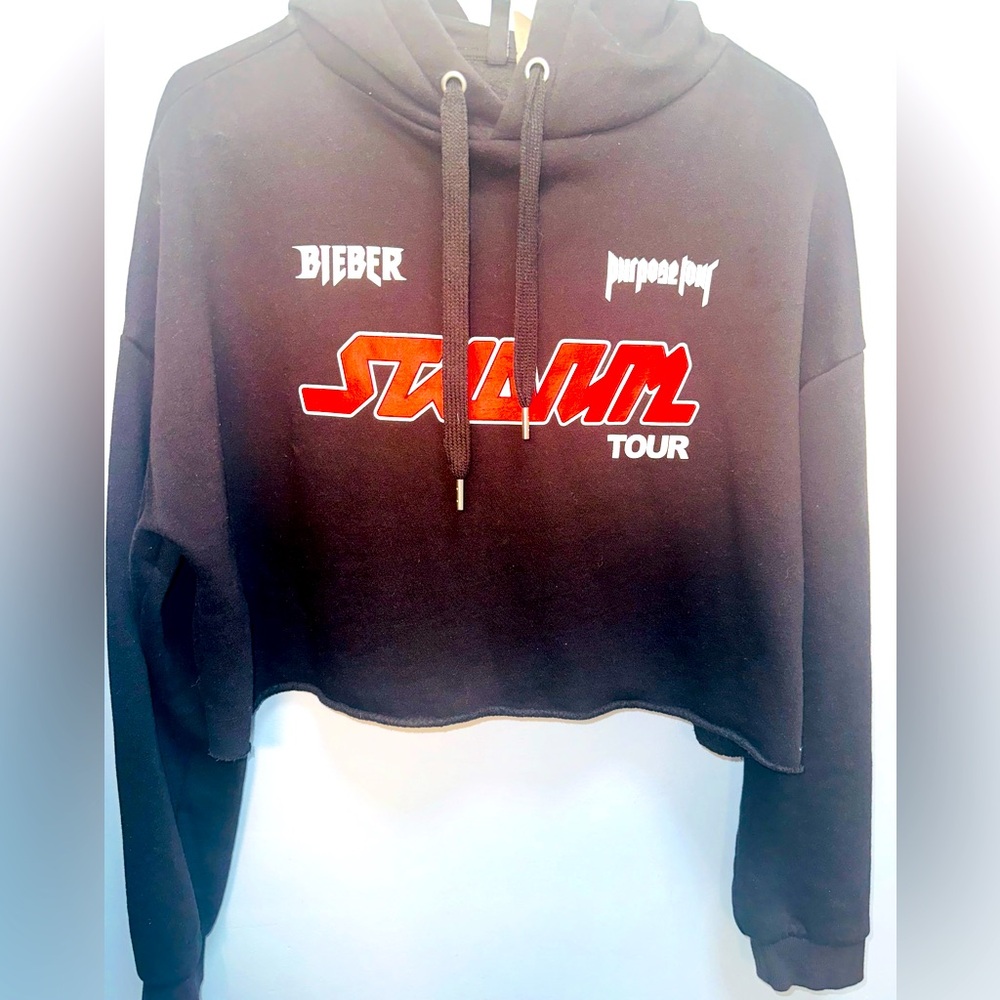 Justin Bieber Purpose Tour Cropped Hoody
